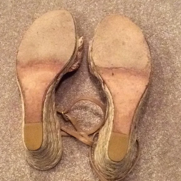 Stuart Weitzman Floral fabric wedge espadrilles Summer shoes, 8.5 - Picture 8 of 8